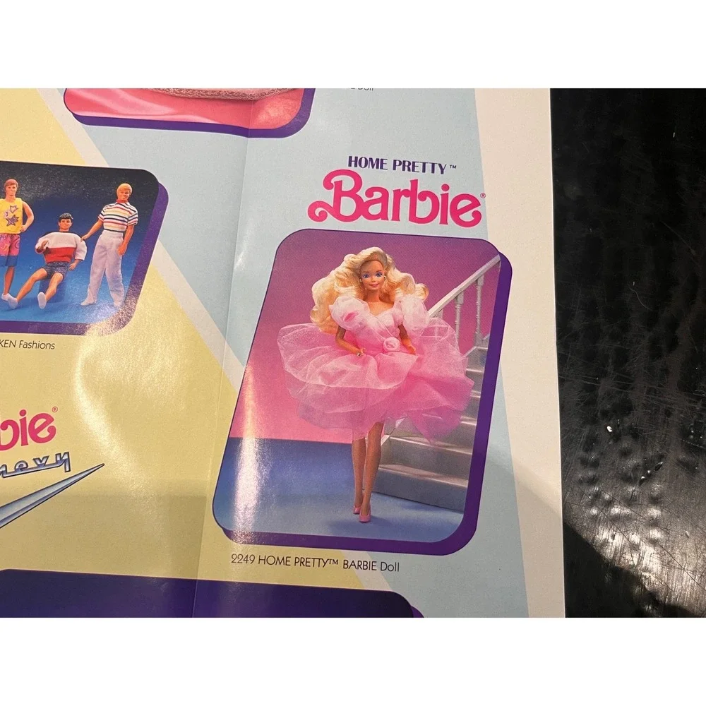 Barbie 1990 Dolls & Fashions Fold Out 2 Sided Poster - 17  x 22